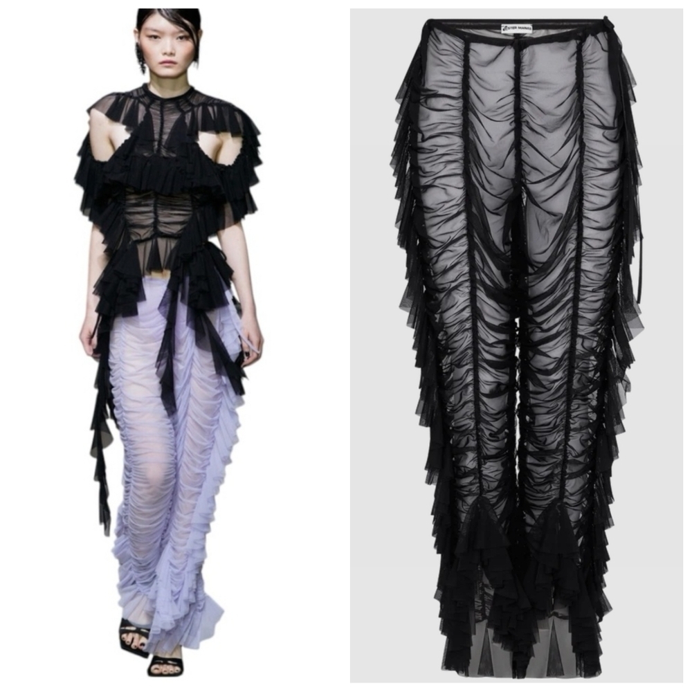 Ester Manas ruched sheer pants 1